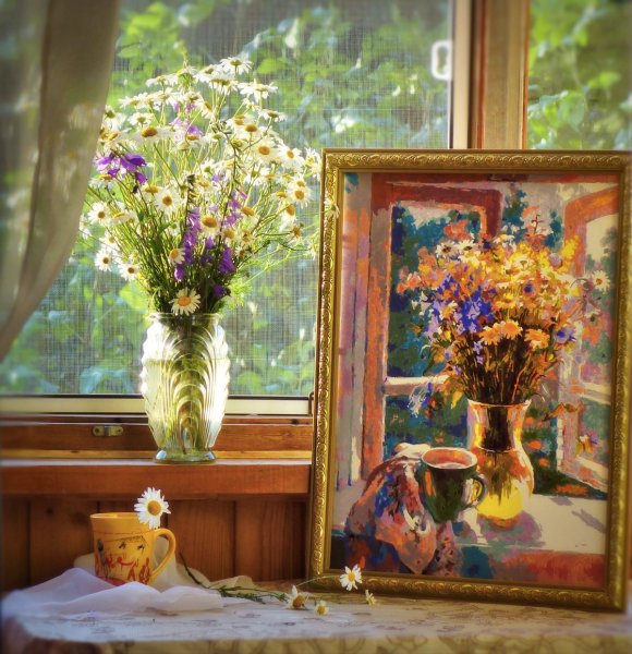 Деревенский натюрморт на окне