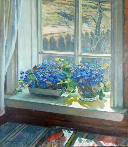 Скорубская Нина Васильевна (1918-2010) "подснежники на окне"