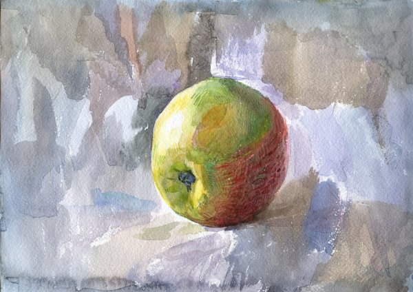 Натюрморт акварелью лессировка Академическая живопись