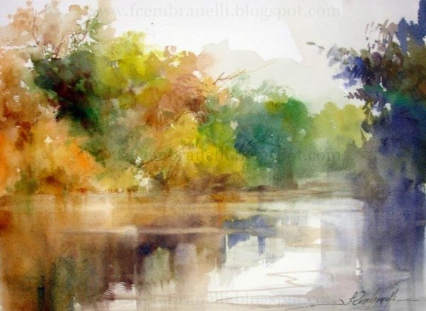 Техника лессировка акварелью