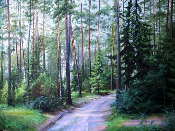 И Крачковский художник картина Сосновый лес