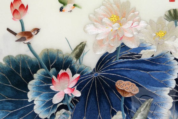 Вышивка гладью китайская шелковая