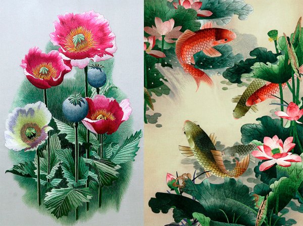 Сучжоуская вышивка шелком