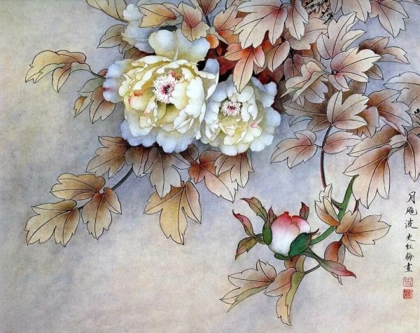 Китайская живопись Журавли