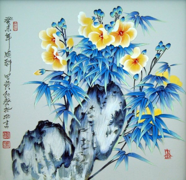 Китайская живопись батик