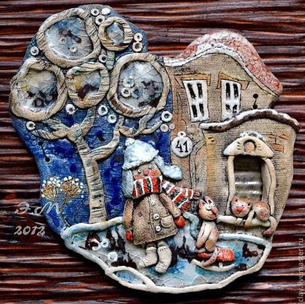 Глиняное панно