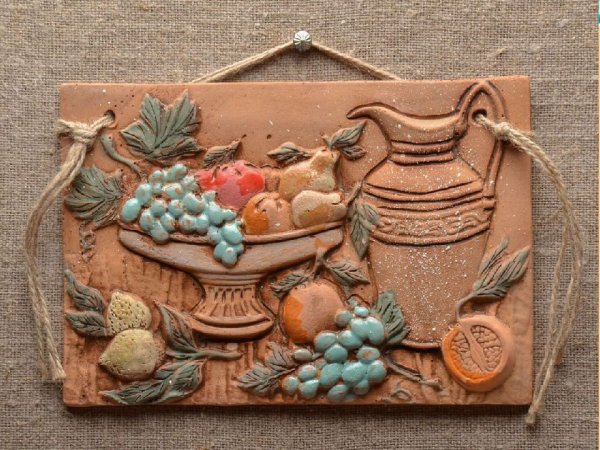 Панно из глины