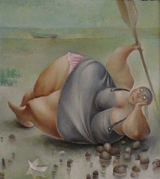 Женщина с веслом картина