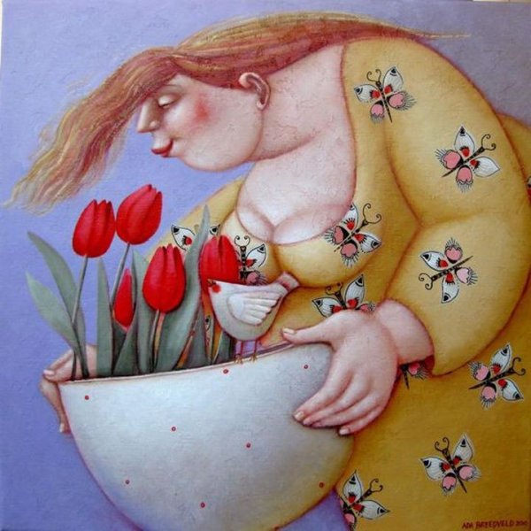 Толстушки в живописи современных художников