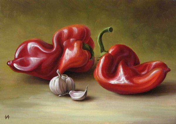 Красный перец в живописи