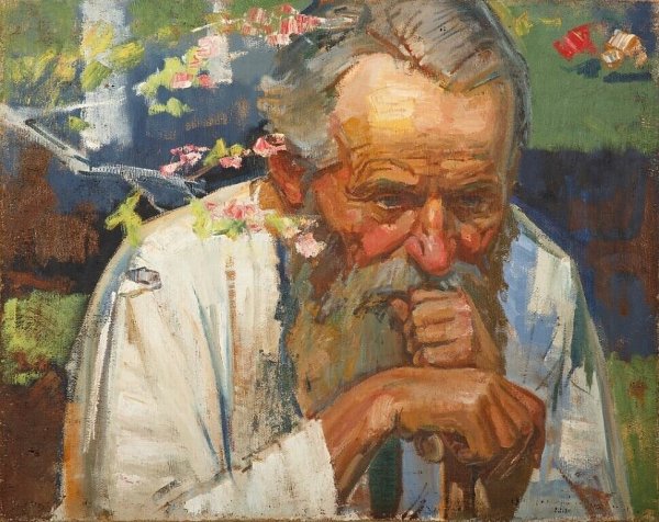 Старик живопись