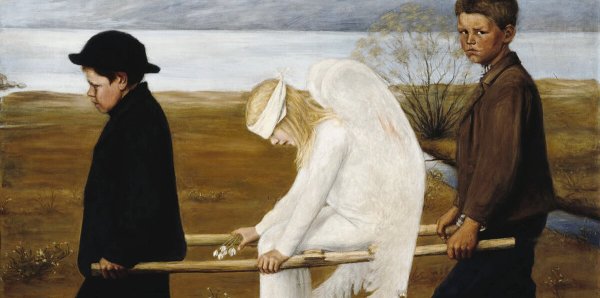 Хуго Симберг раненый ангел 1903