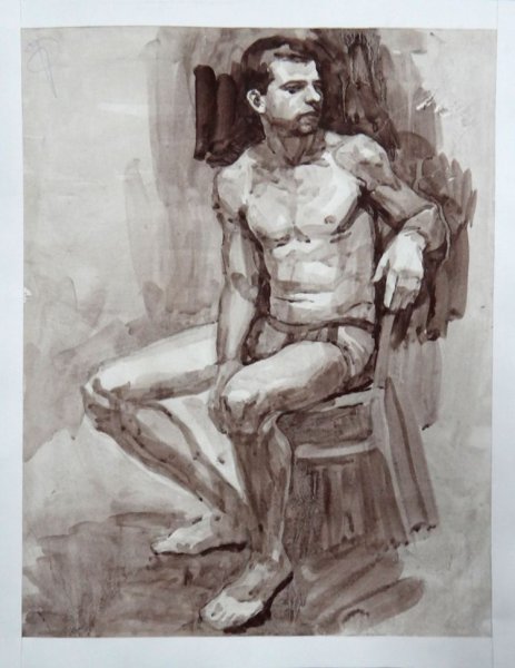 Натурщик портрет Академическая живопись