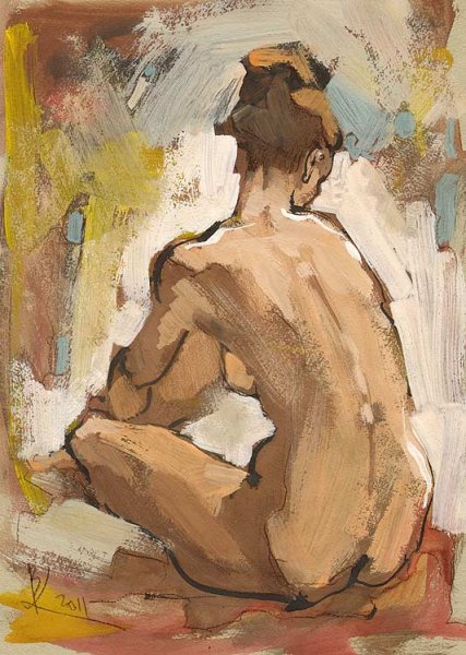 Этюд фигуры человека Академическая живопись