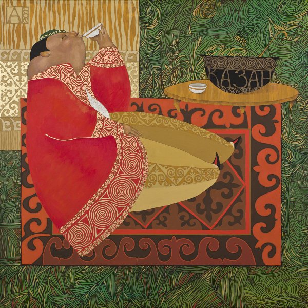 Казахская художница Акжана Абдалиева