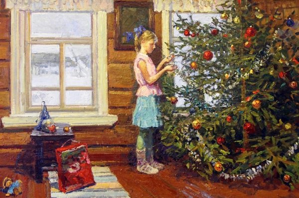 Картина Наряжаем елку