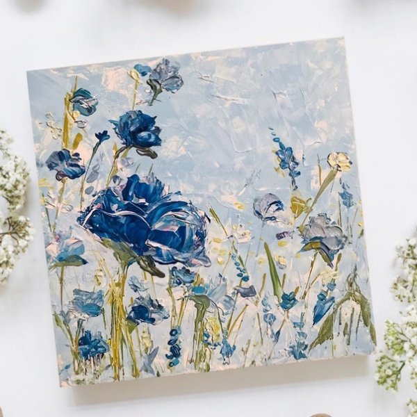 Текстурная паста и акрил