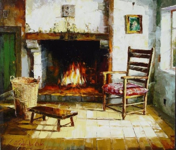 Глеб Голубецкий художник картины камин