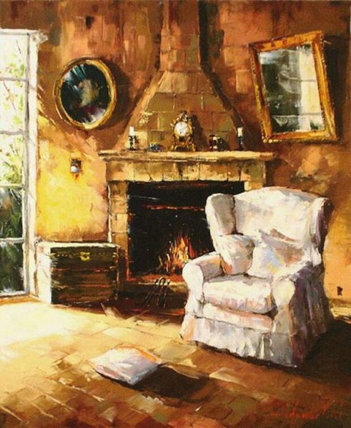 Глеб Голубецкий художник картины камин