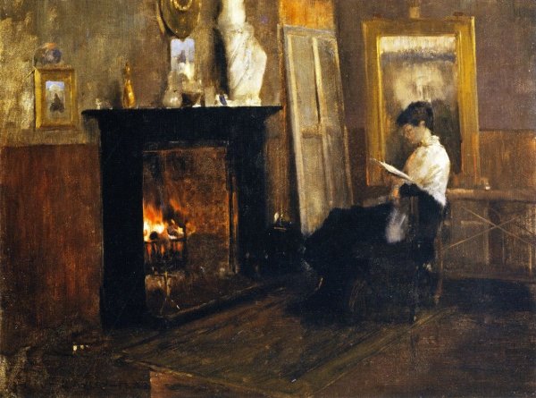 Sir John Lavery, художник in the Studio