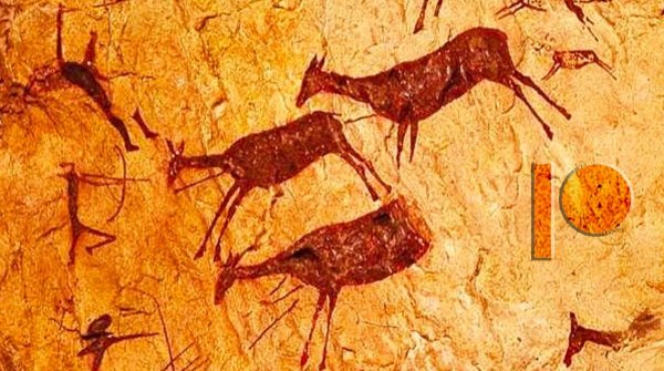 «Сражающиеся лучники». Наскальная живопись. Неолит. Испания.