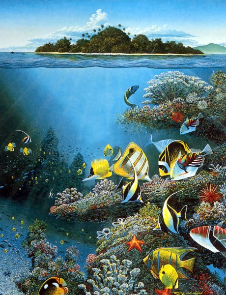 На дне моря живопись