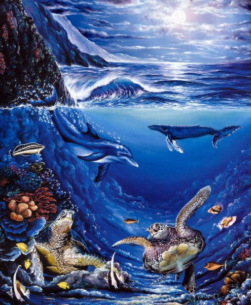 Морские рыбки в живописи