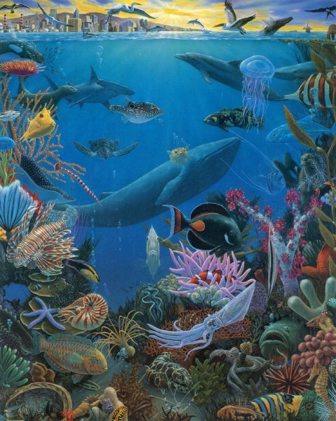 Подводное царство живопись