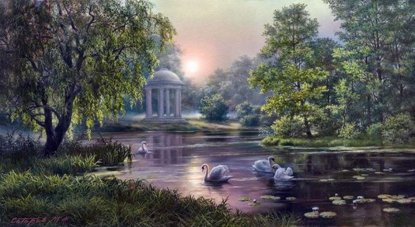 Михаил Сатаров старый парк картина