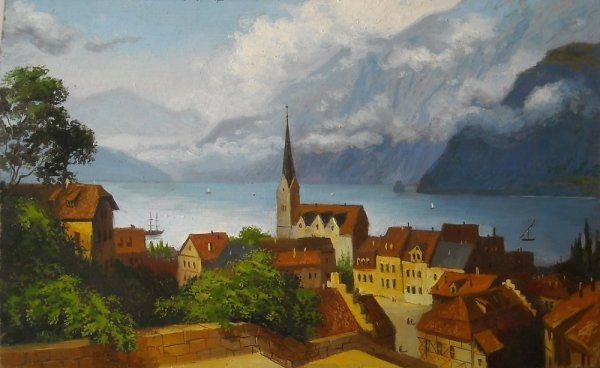 Швейцария Монтре картины художников