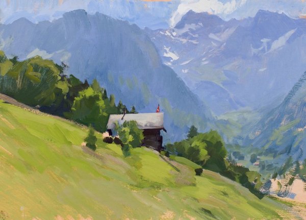 Марк Далессио домик в горах картина