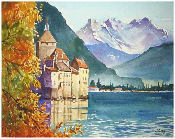 Швейцария Монтре картины художников