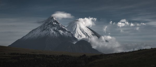 Извержение вулкана безымянный 1956