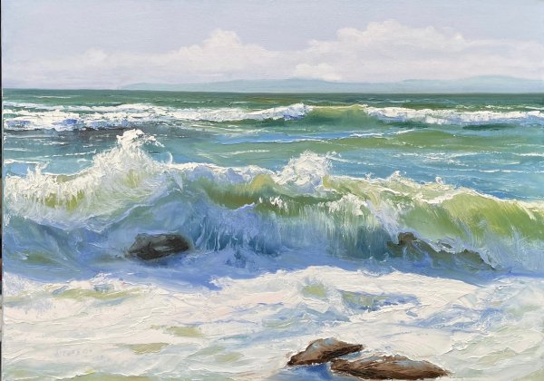 Мастер класс художника Игоря Сахарова море