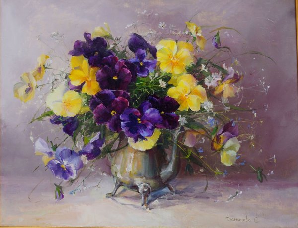 Стелла Даминова цветы акварелью