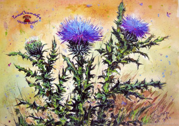 Чертополох в живописи