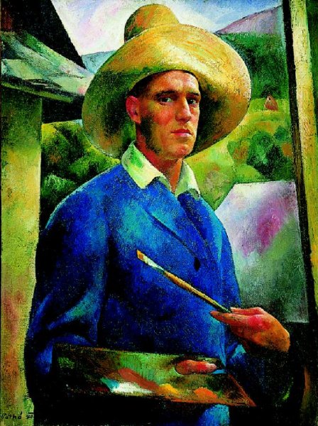 Портрет мужчины в шляпе живопись