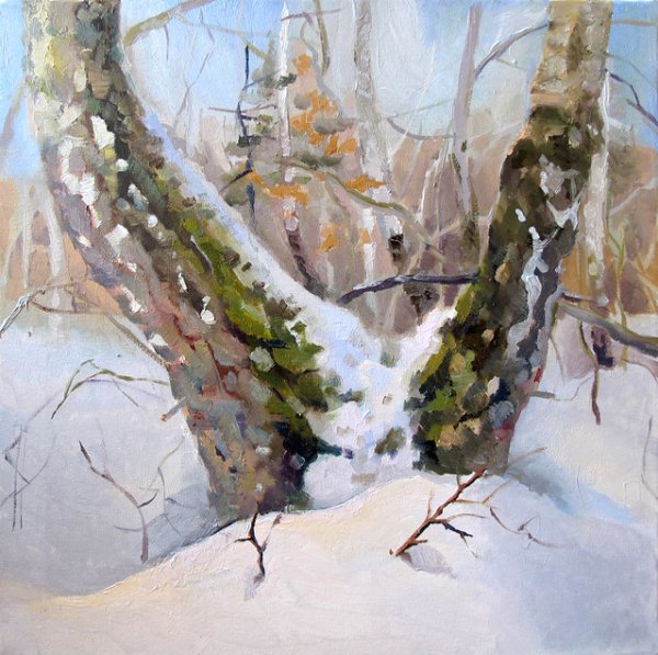 Зимние этюды маслом