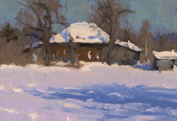 Стожаров художник зимние этюды