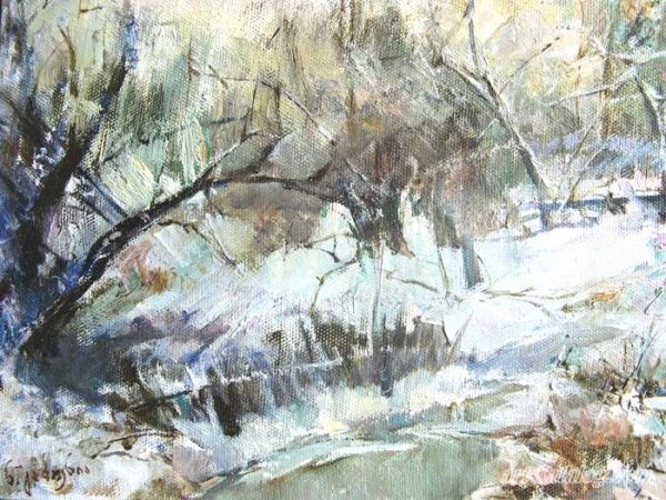 Этюды маслом зима