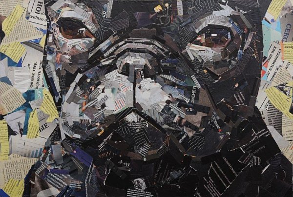 Коллаж из ткани