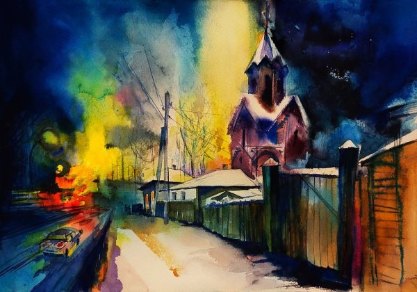 Иркутские зарисовки - художник Олег Беседин