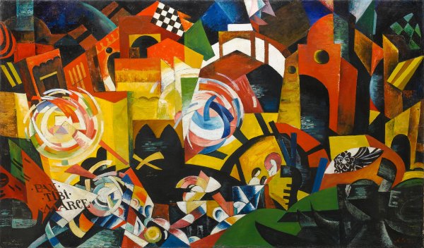 Владимир Бехтеев. Бой Быков. 1919.