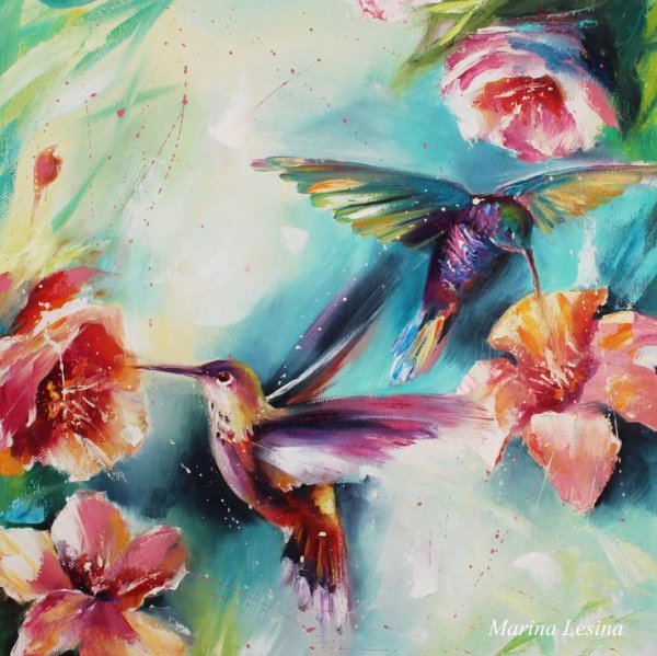 Картина Колибри с поталью
