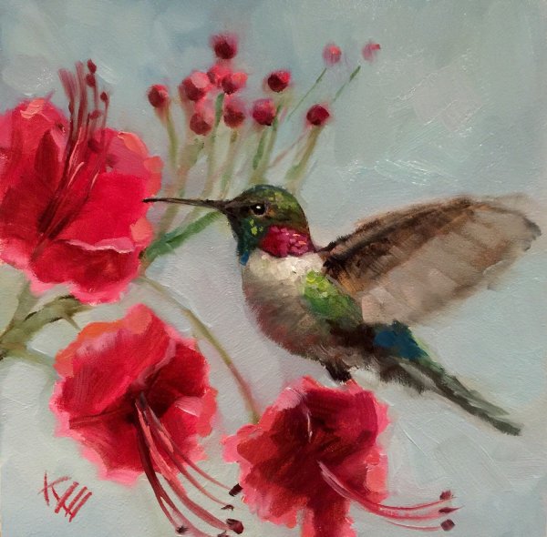 Колибри акрилом