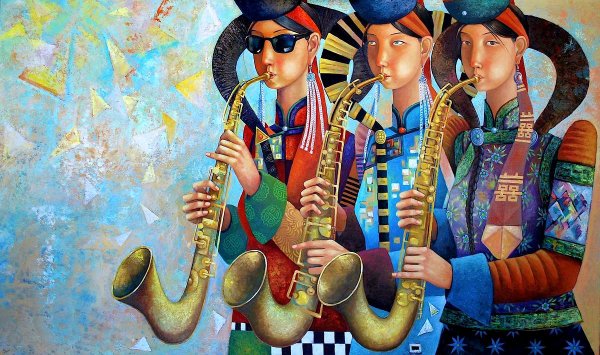 Облака Старобурятская живопись