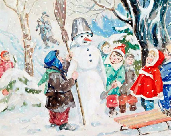 Сюжетная композиция зимние забавы