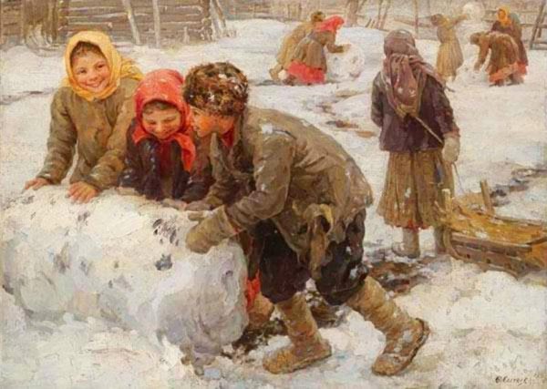 Художник Сычков Федот зимние