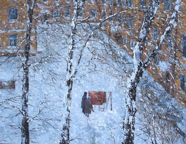 Художник Дмитрий Кустанович зима