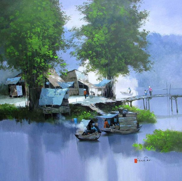 Данг Ван Кан акварель